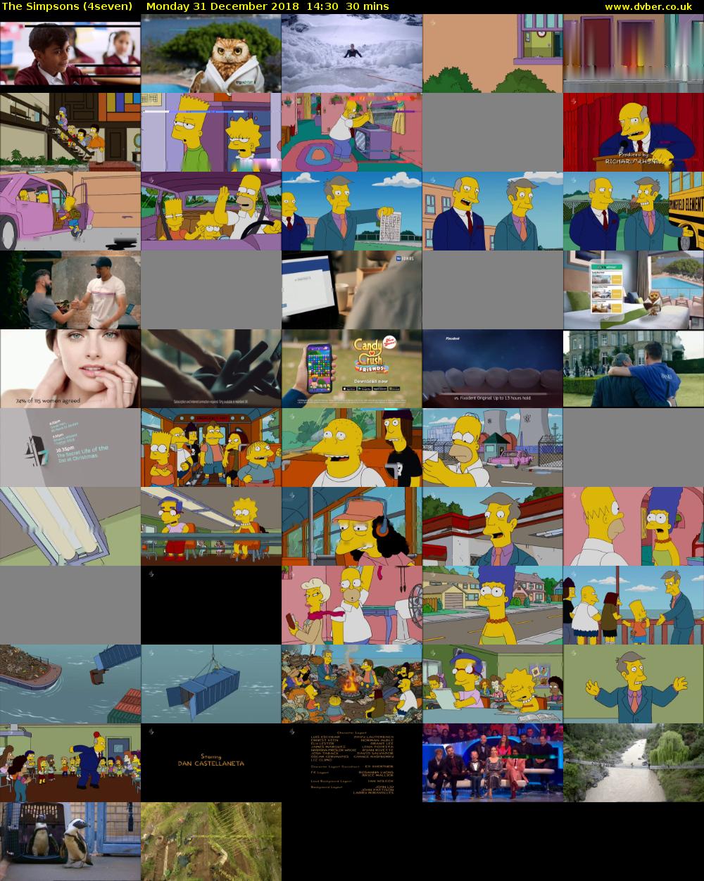 The Simpsons (4seven) Monday 31 December 2018 14:30 - 15:00