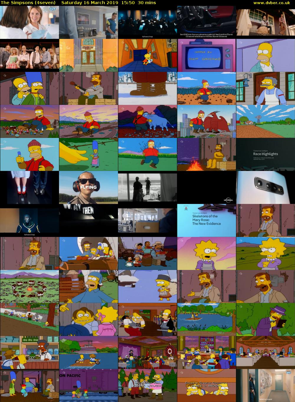 The Simpsons (4seven) Saturday 16 March 2019 15:50 - 16:20