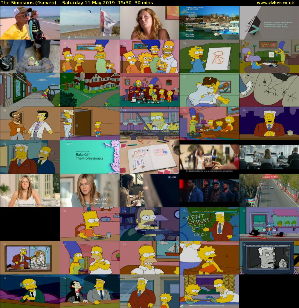 The Simpsons (4seven) Saturday 11 May 2019 15:30 - 16:00
