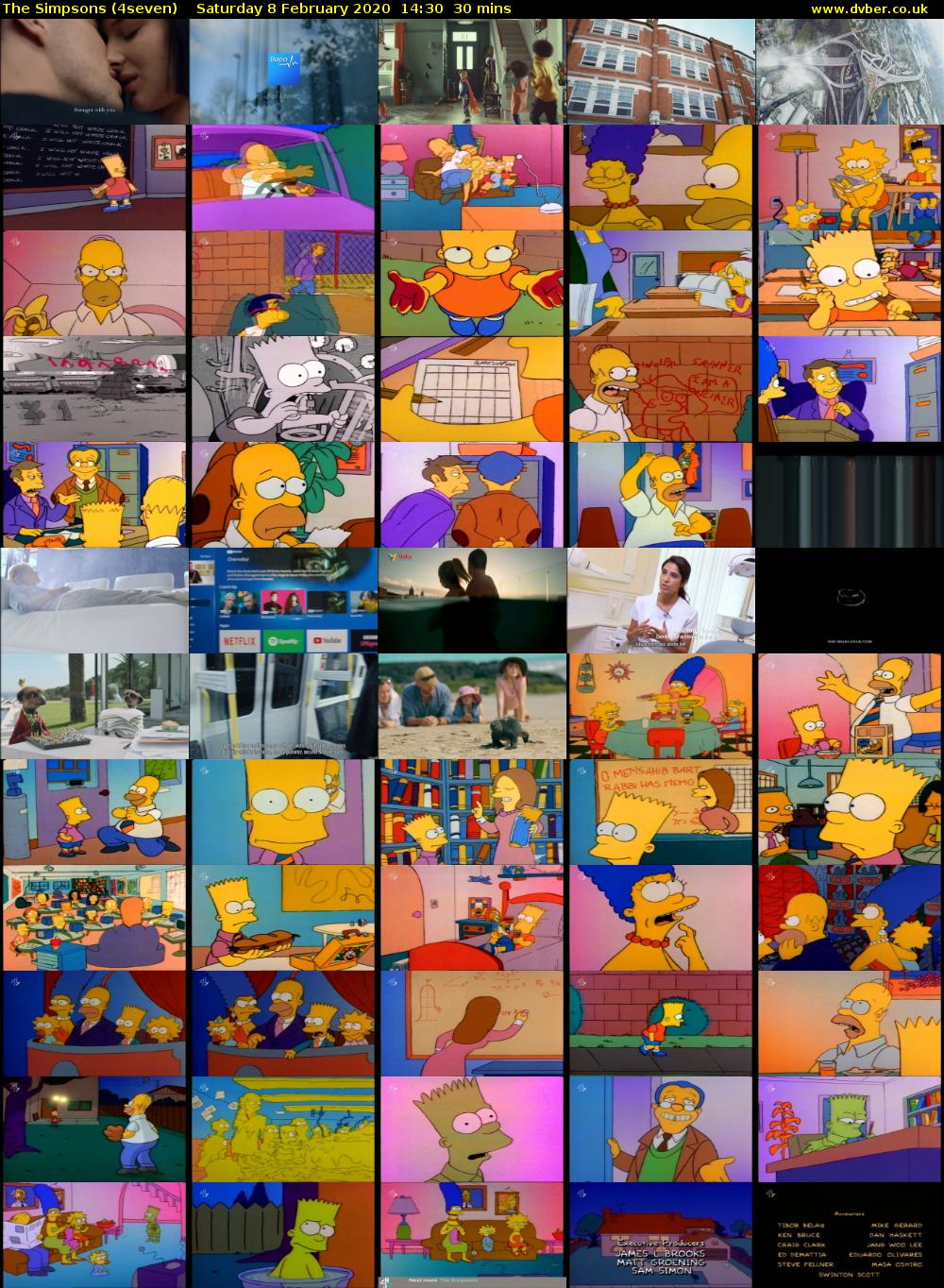 The Simpsons (4seven) Saturday 8 February 2020 14:30 - 15:00