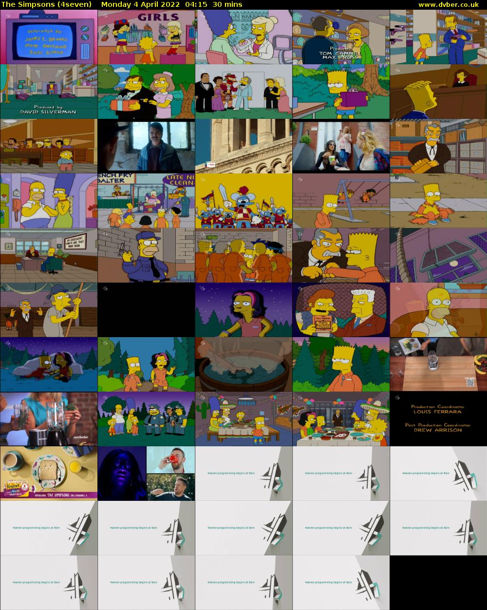 The Simpsons (4seven) Monday 4 April 2022 04:15 - 04:45