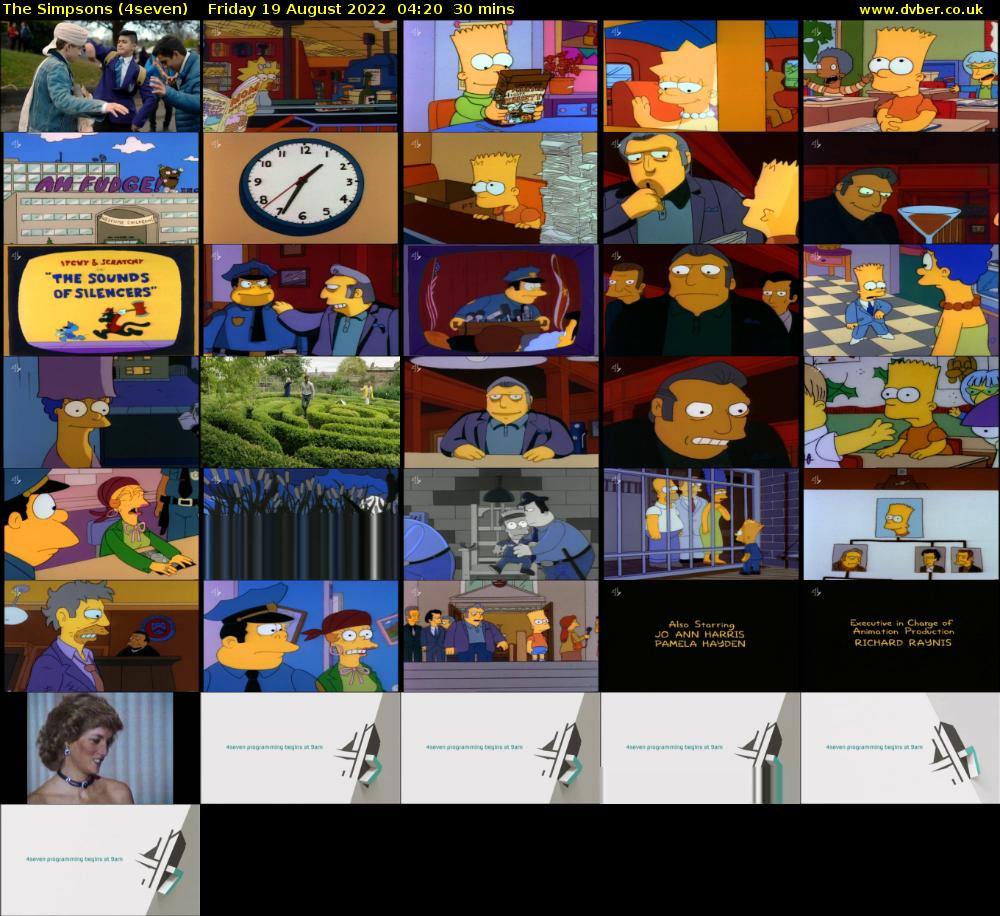 The Simpsons (4seven) Friday 19 August 2022 04:20 - 04:50