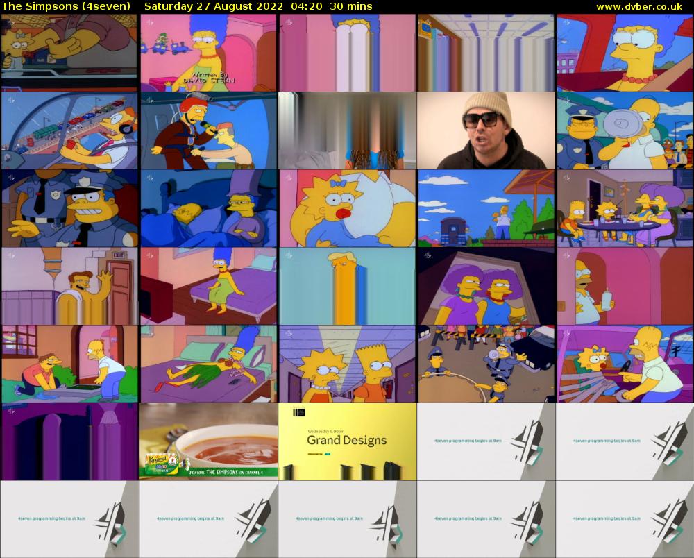 The Simpsons (4seven) Saturday 27 August 2022 04:20 - 04:50