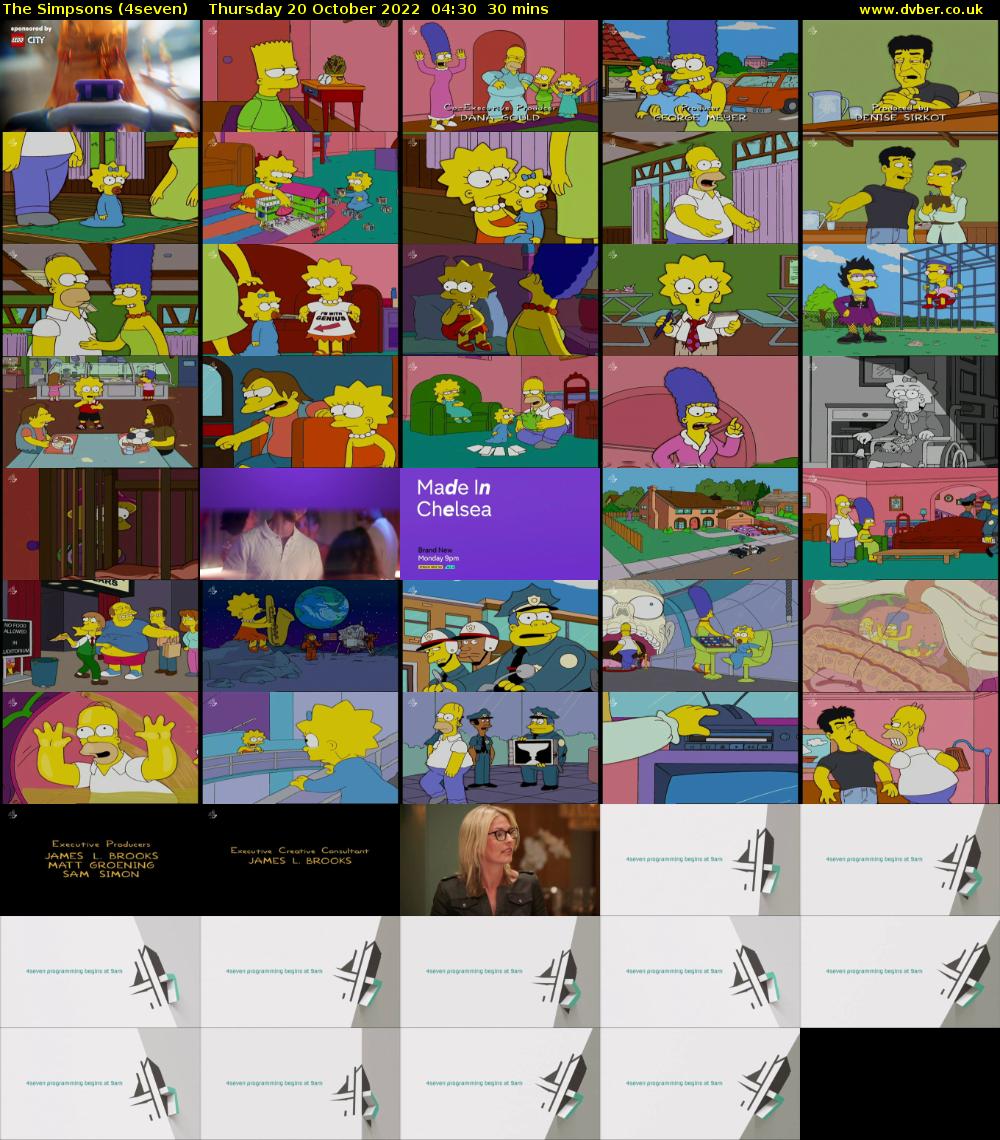 The Simpsons (4seven) Thursday 20 October 2022 04:30 - 05:00