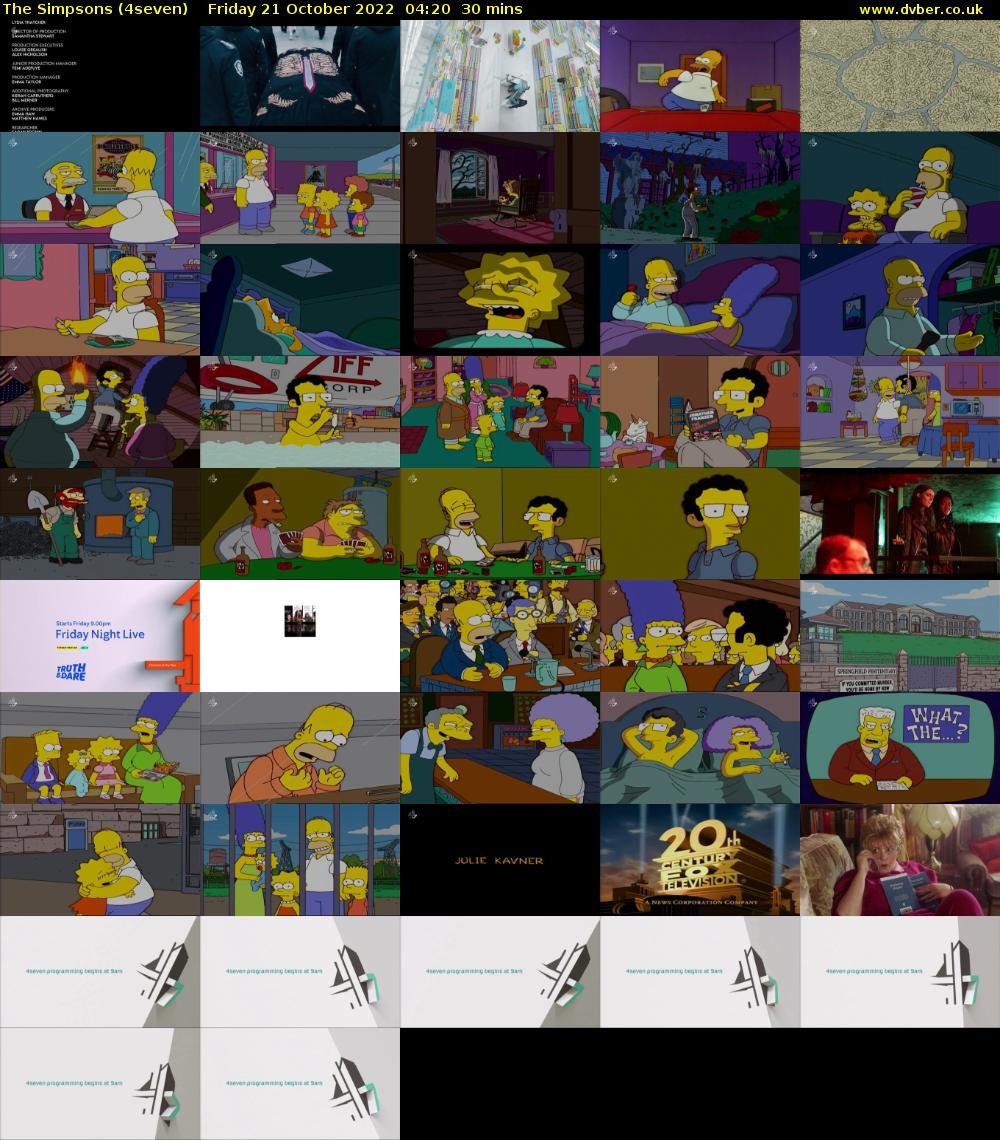 The Simpsons (4seven) Friday 21 October 2022 04:20 - 04:50