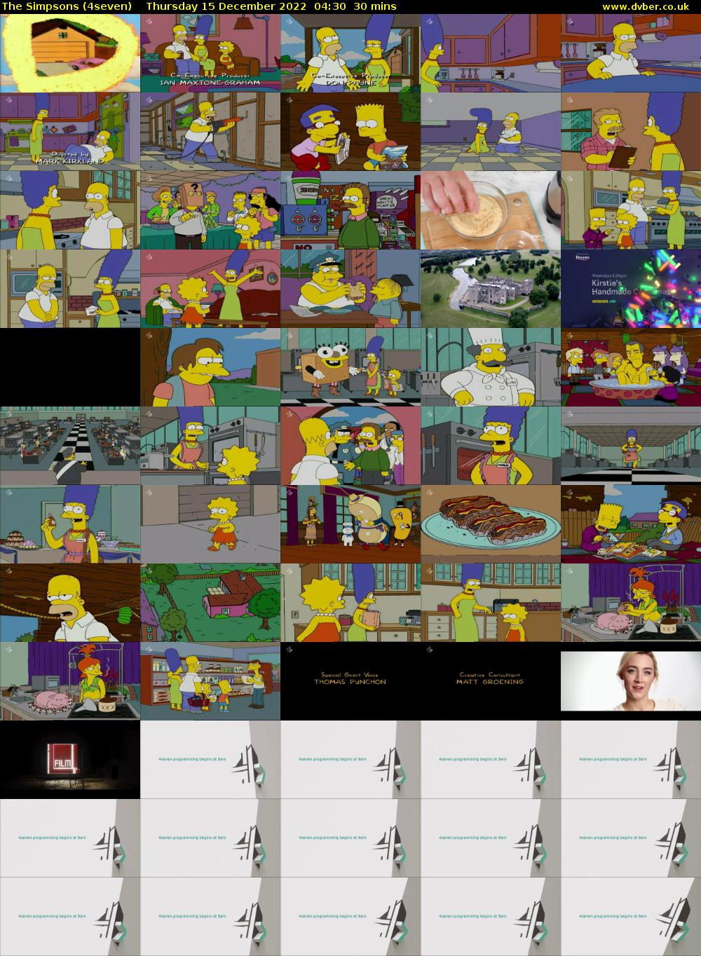 The Simpsons (4seven) Thursday 15 December 2022 04:30 - 05:00