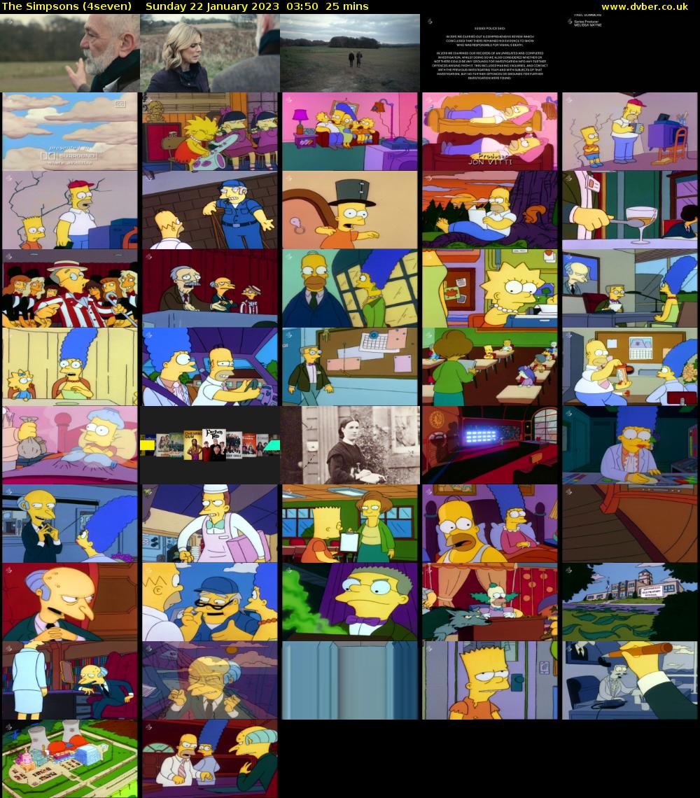 The Simpsons (4seven) Sunday 22 January 2023 03:50 - 04:15