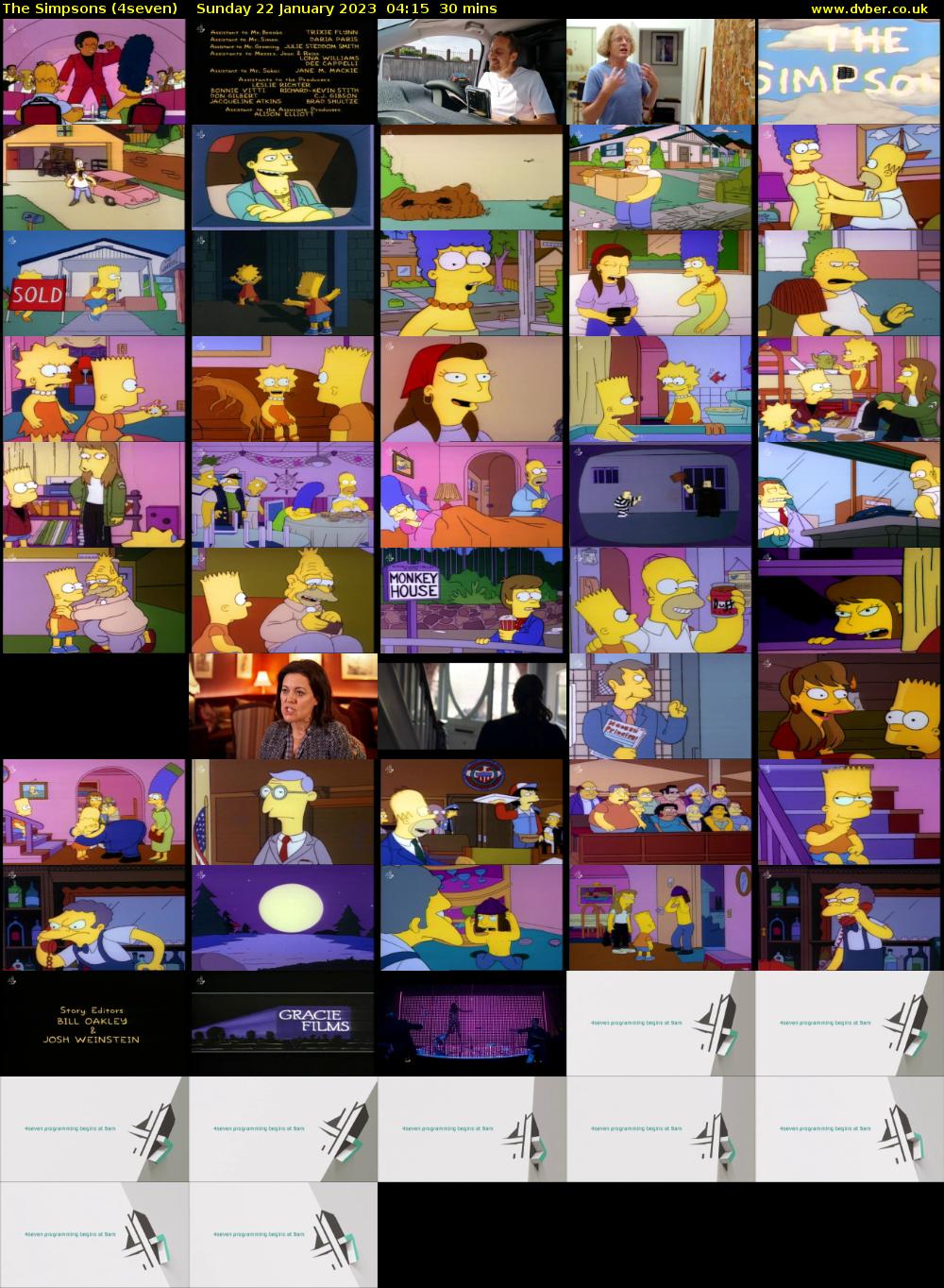 The Simpsons (4seven) Sunday 22 January 2023 04:15 - 04:45