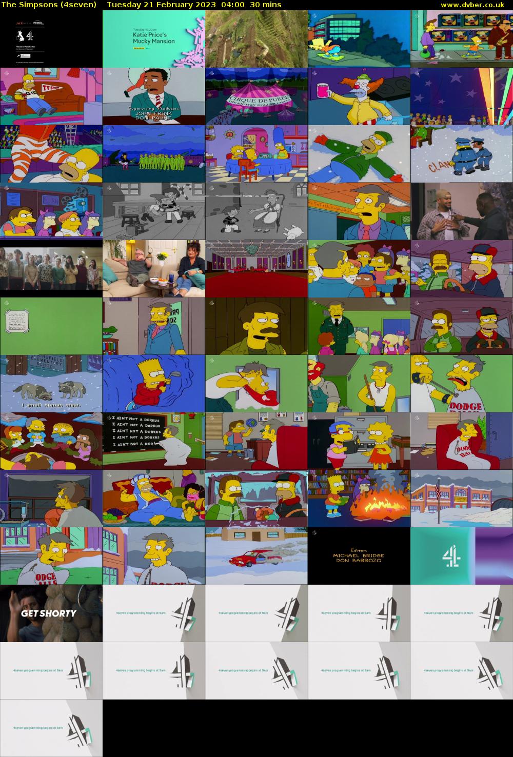 The Simpsons (4seven) Tuesday 21 February 2023 04:00 - 04:30