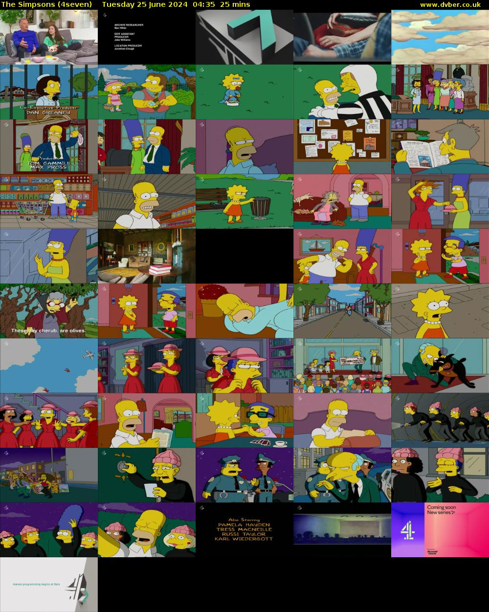 The Simpsons (4seven) Tuesday 25 June 2024 04:35 - 05:00