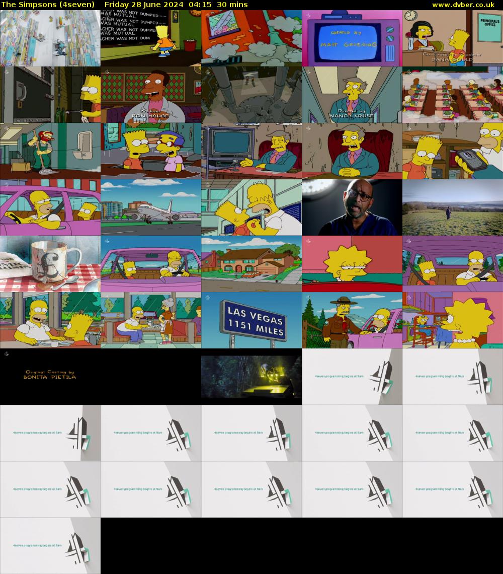 The Simpsons (4seven) Friday 28 June 2024 04:15 - 04:45