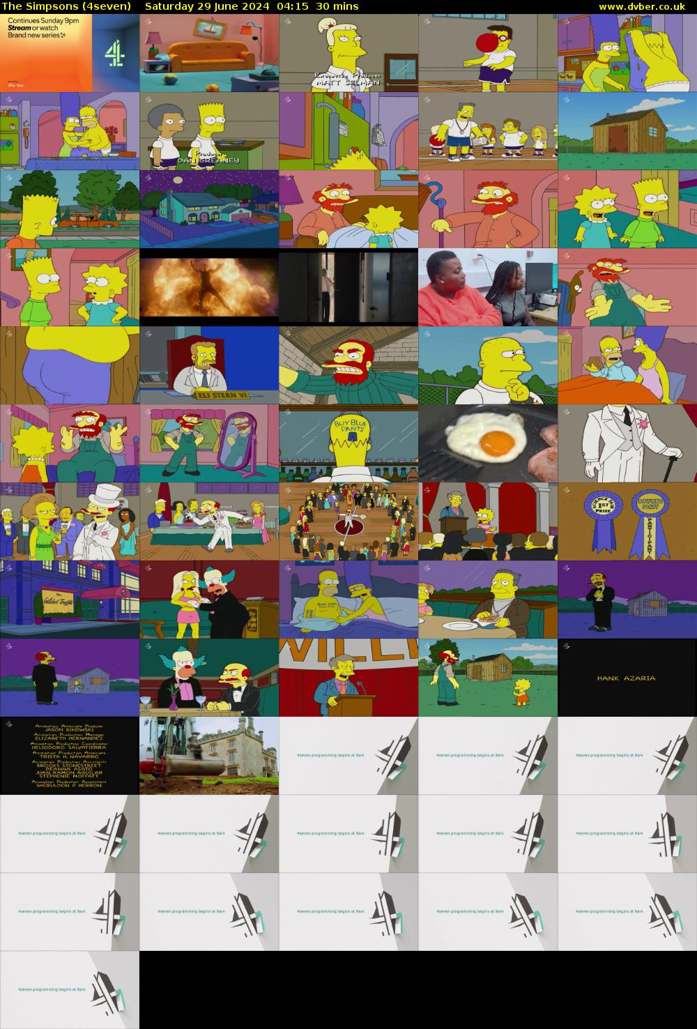 The Simpsons (4seven) Saturday 29 June 2024 04:15 - 04:45