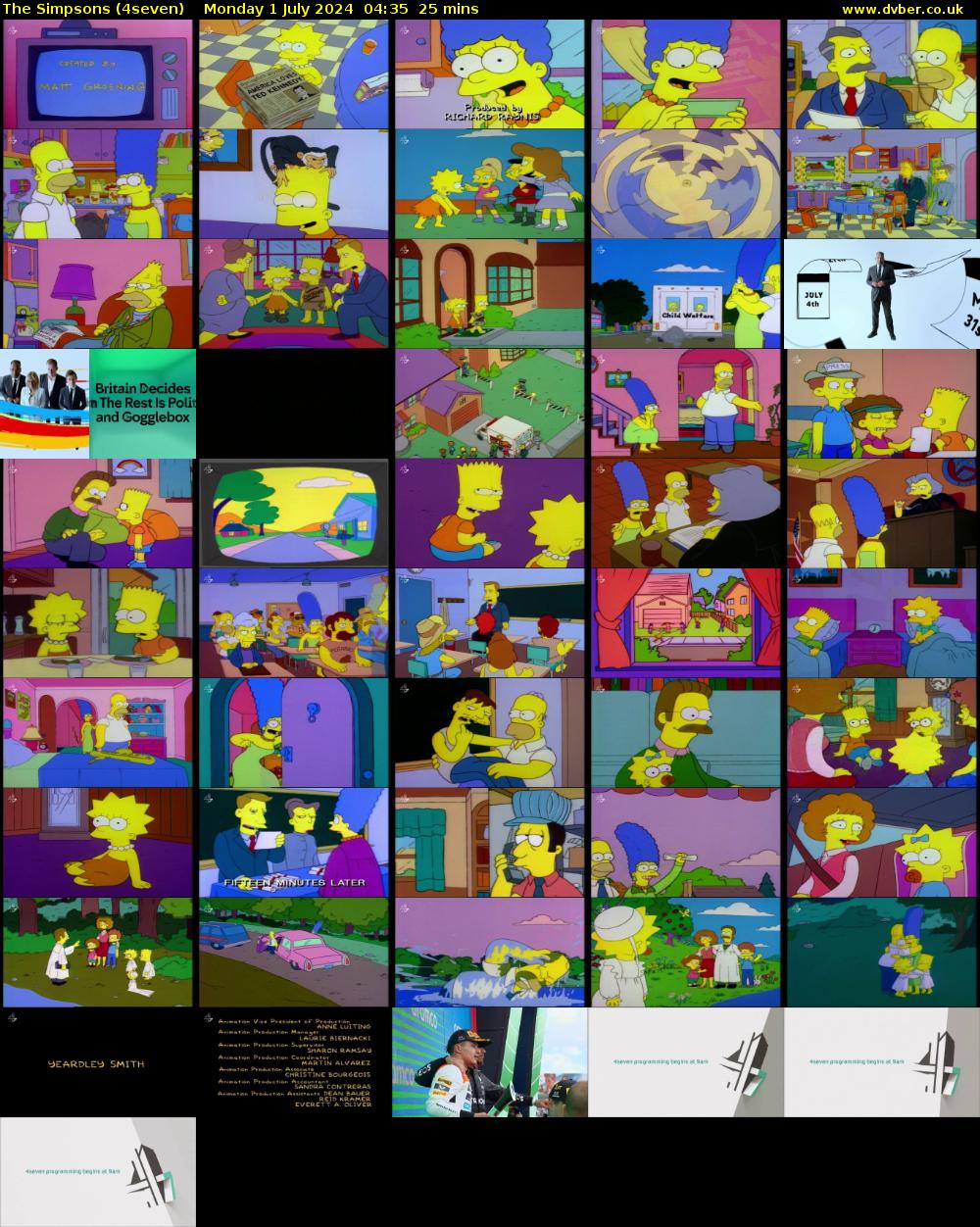 The Simpsons (4seven) Monday 1 July 2024 04:35 - 05:00