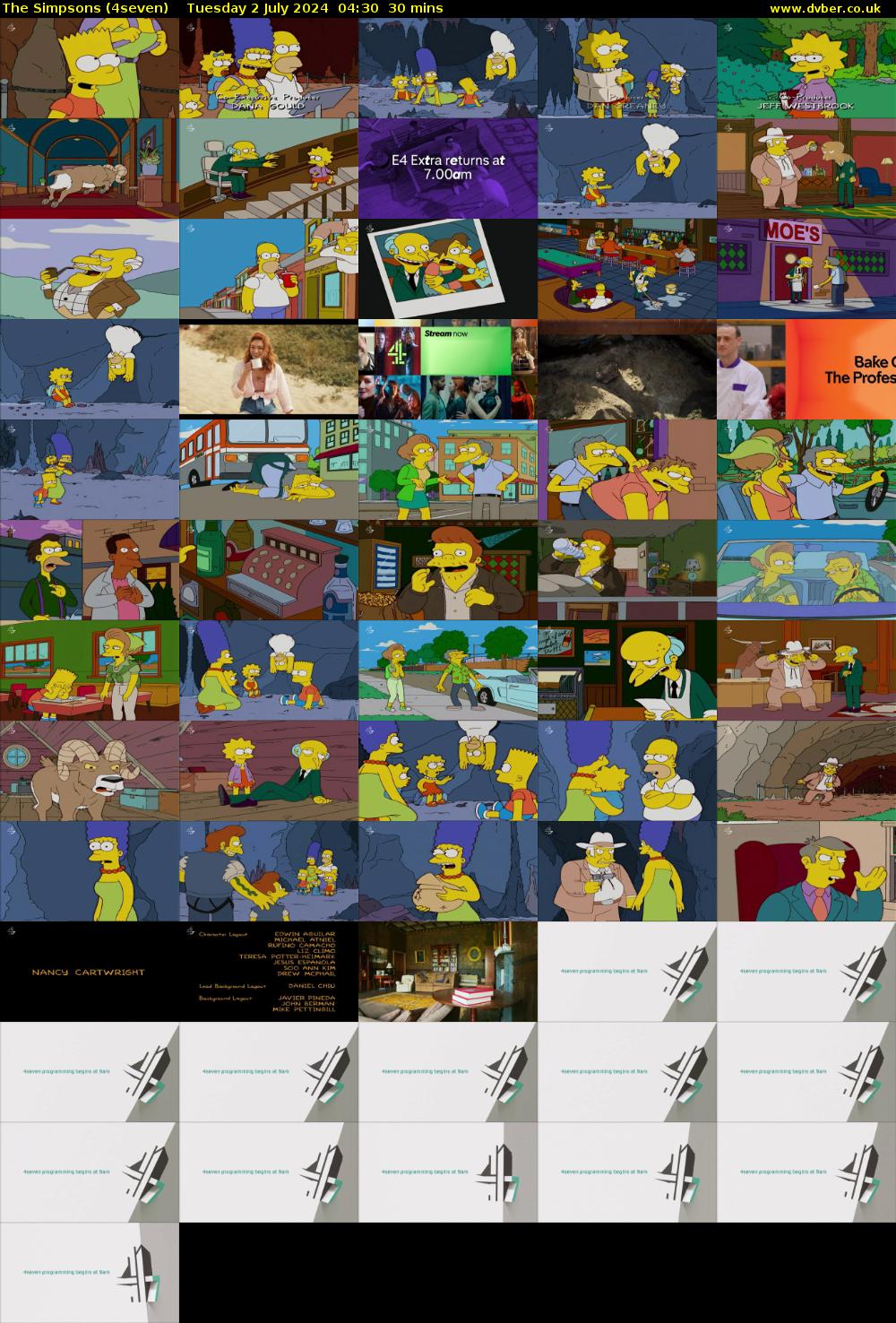 The Simpsons (4seven) Tuesday 2 July 2024 04:30 - 05:00