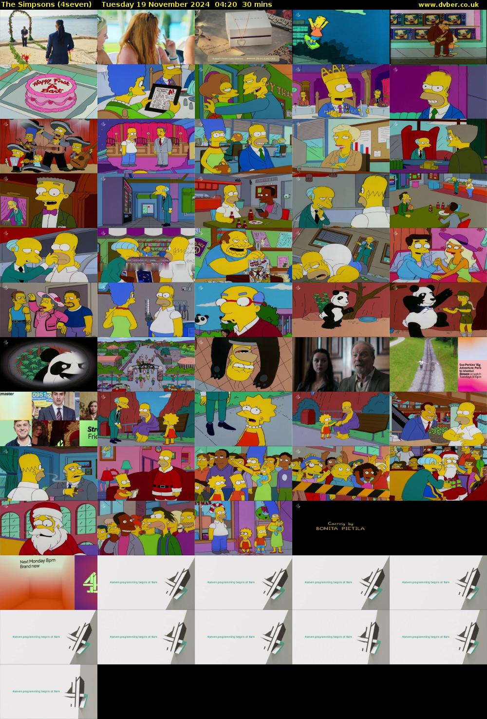The Simpsons (4seven) Tuesday 19 November 2024 04:20 - 04:50