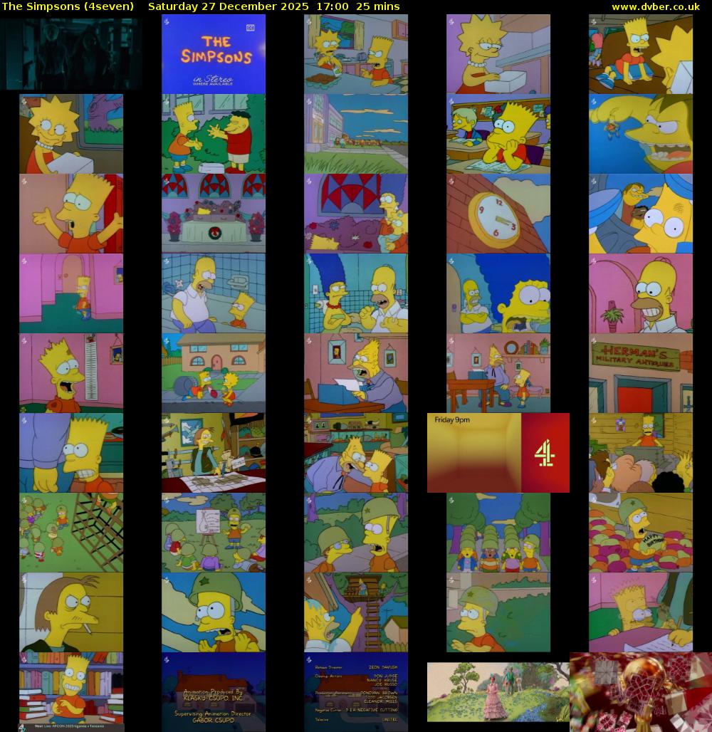 The Simpsons (4seven) Saturday 27 December 2025 17:00 - 17:25