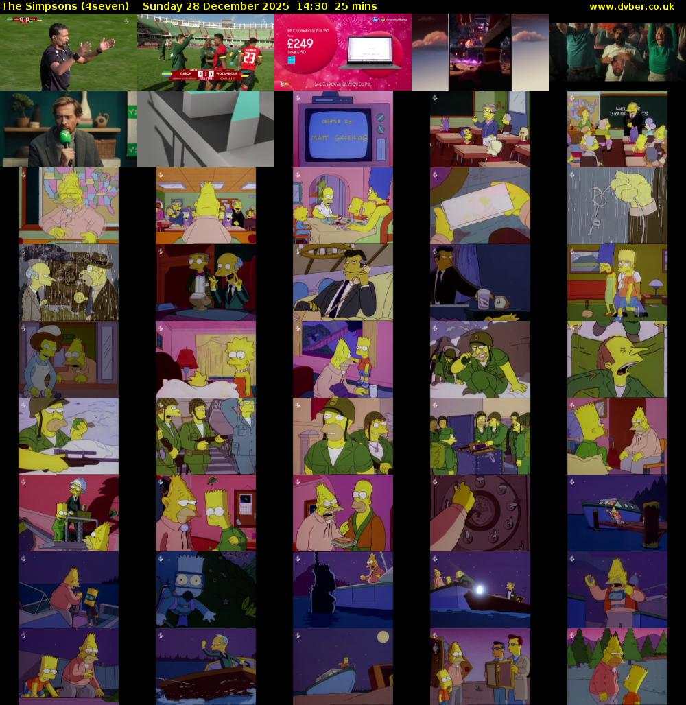 The Simpsons (4seven) Sunday 28 December 2025 14:30 - 14:55