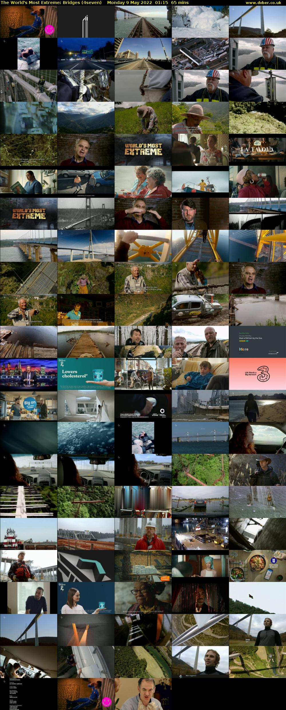 The World's Most Extreme: Bridges (4seven) Monday 9 May 2022 01:15 - 02:20