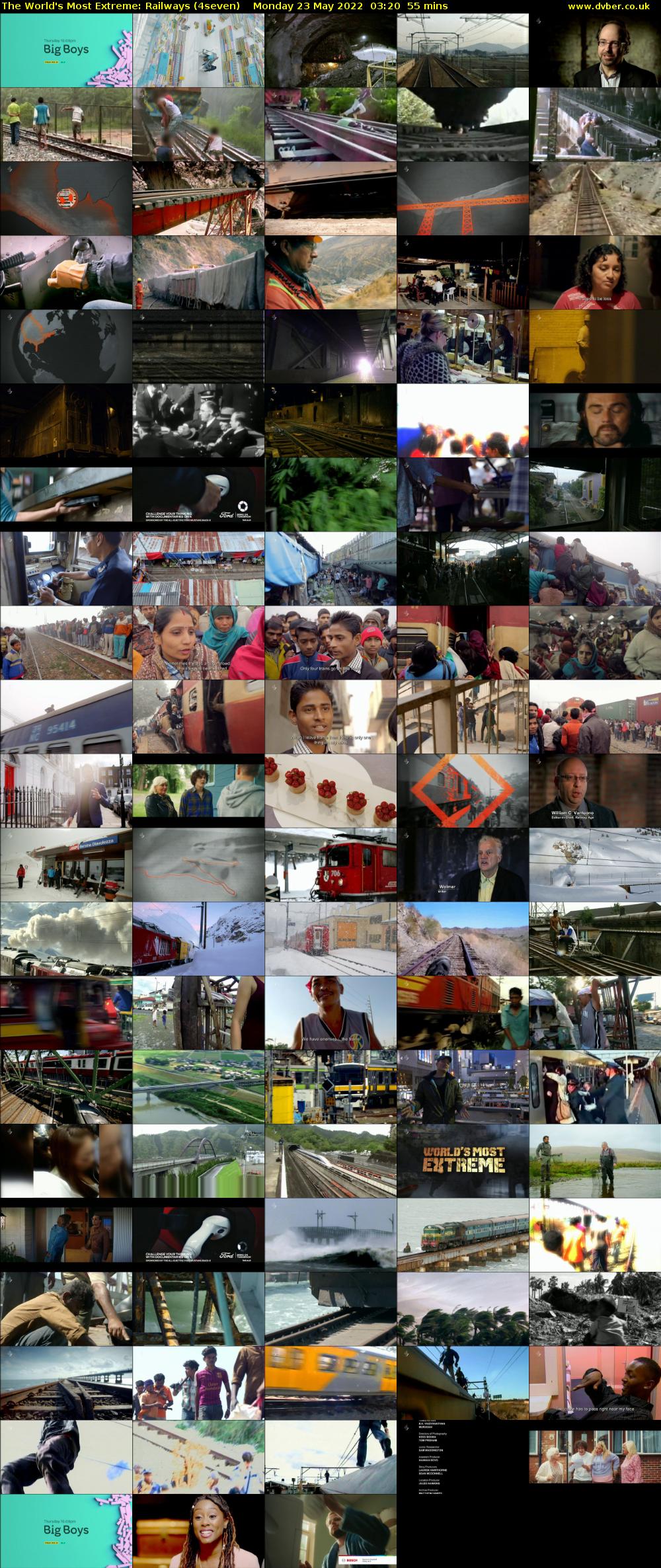 The World's Most Extreme: Railways (4seven) Monday 23 May 2022 03:20 - 04:15
