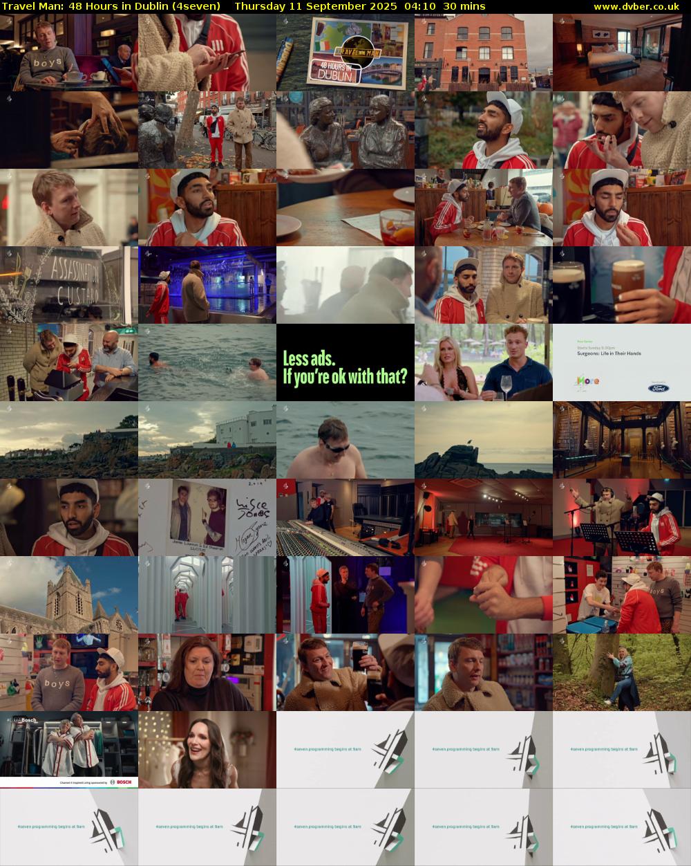 Travel Man: 48 Hours in Dublin (4seven) Thursday 11 September 2025 04:10 - 04:40