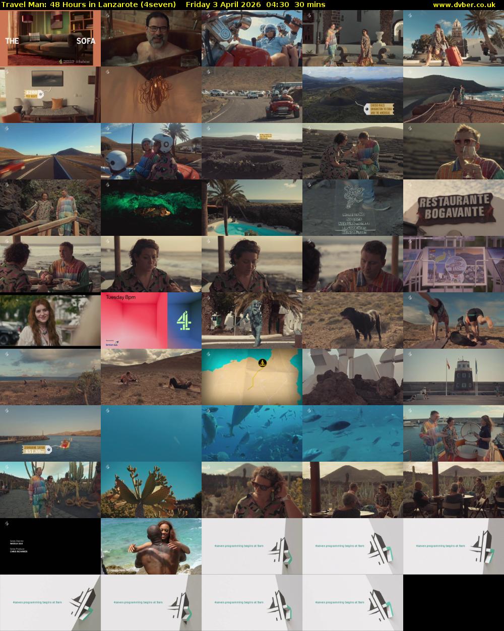 Travel Man: 48 Hours in Lanzarote (4seven) Friday 3 April 2026 04:30 - 05:00