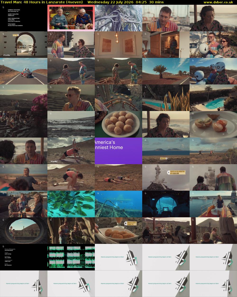 Travel Man: 48 Hours in Lanzarote (4seven) Wednesday 22 July 2026 04:25 - 04:55