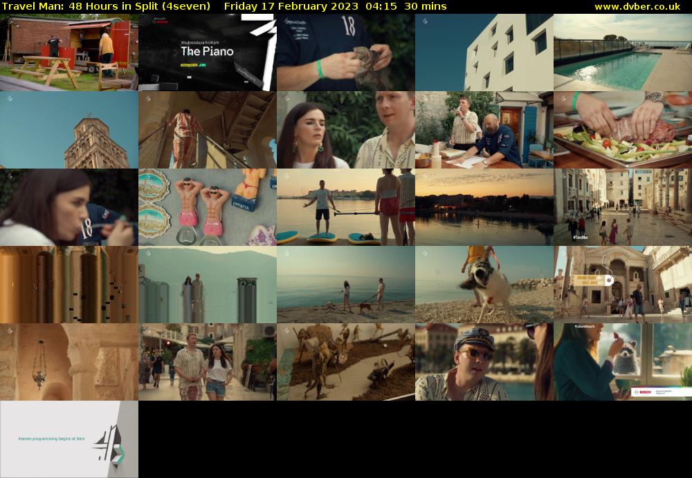 Travel Man: 48 Hours in Split (4seven) Friday 17 February 2023 04:15 - 04:45