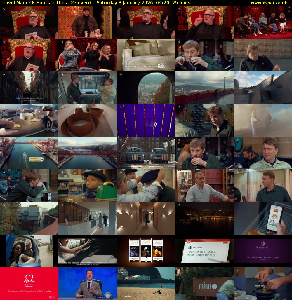 Travel Man: 48 Hours in the... (4seven) Saturday 3 January 2026 04:20 - 04:45