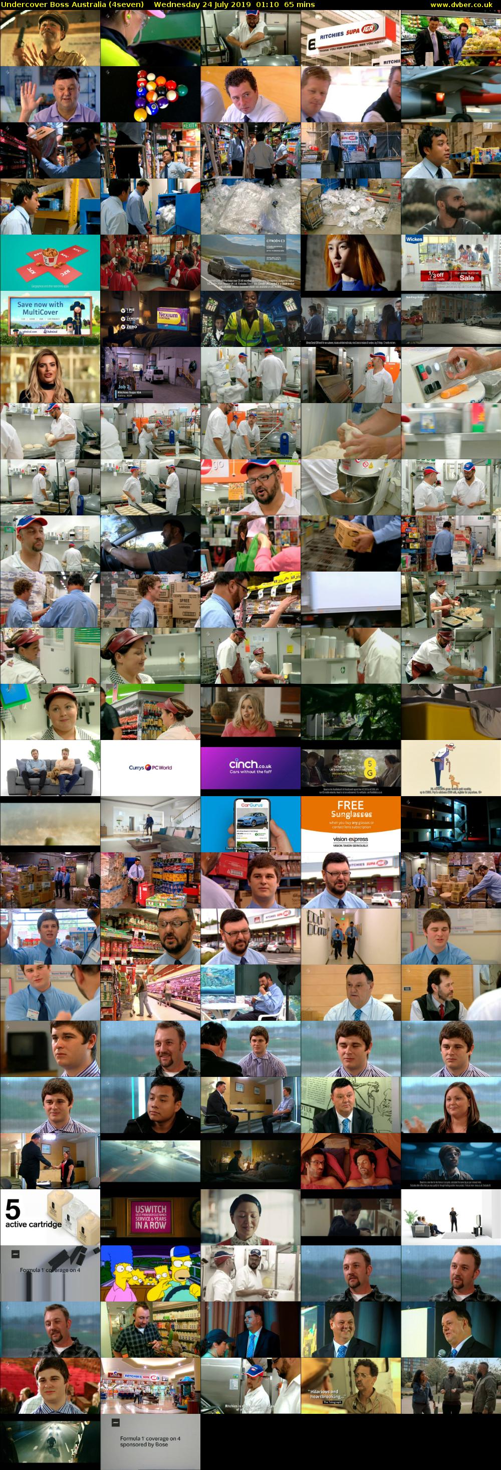 Undercover Boss Australia (4seven) Wednesday 24 July 2019 01:10 - 02:15