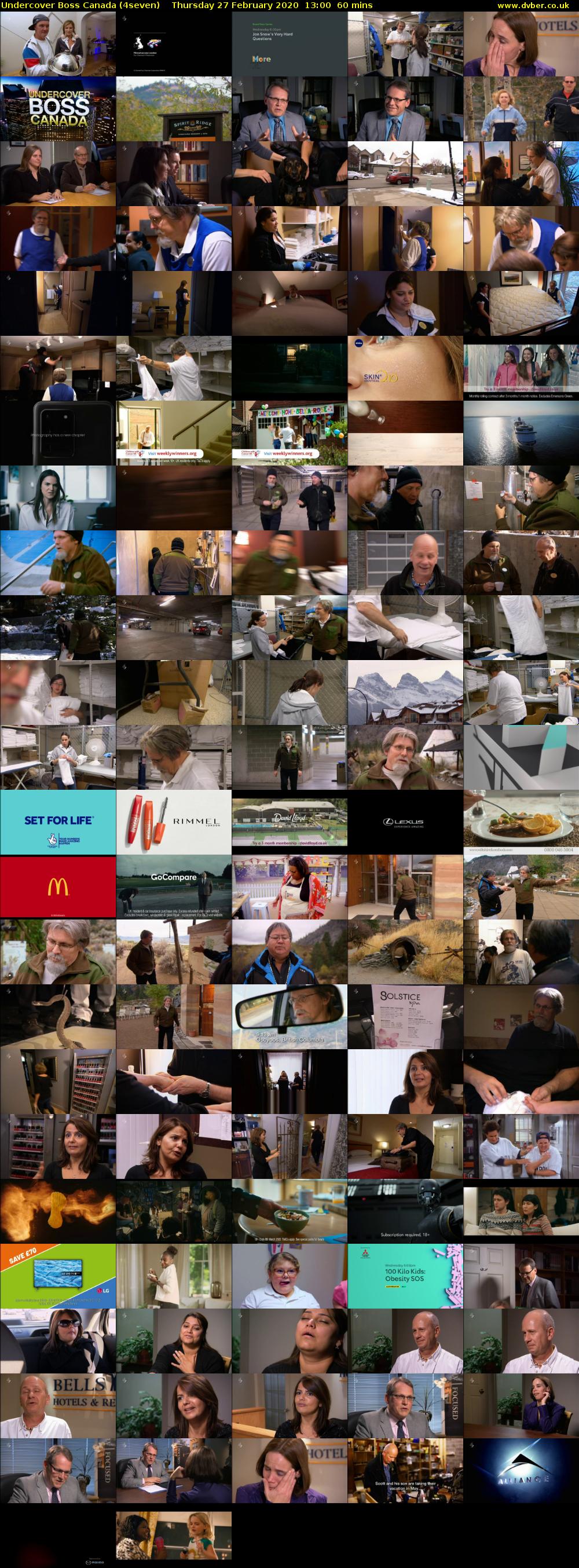 Undercover Boss Canada (4seven) Thursday 27 February 2020 13:00 - 14:00