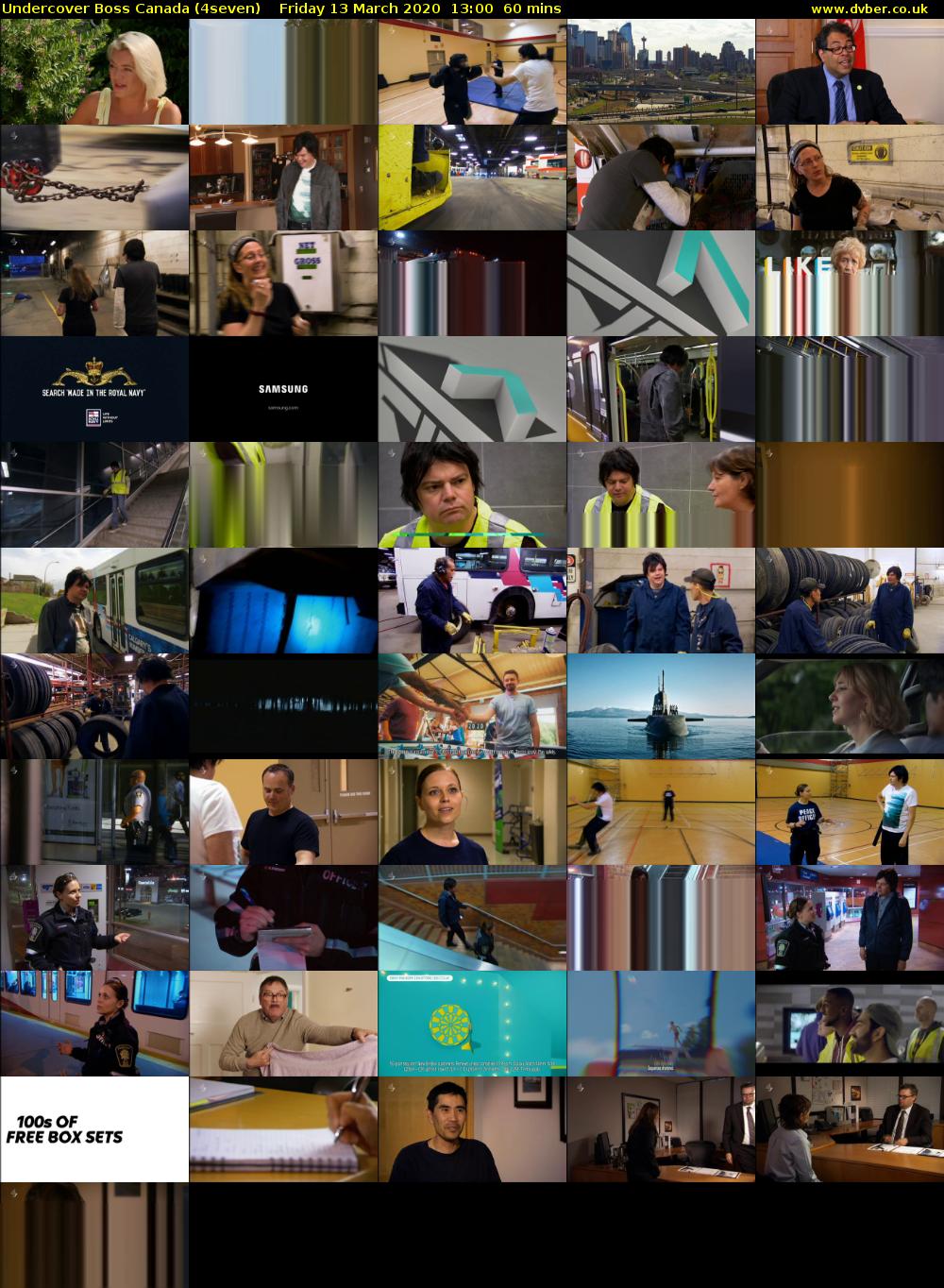 Undercover Boss Canada (4seven) Friday 13 March 2020 13:00 - 14:00