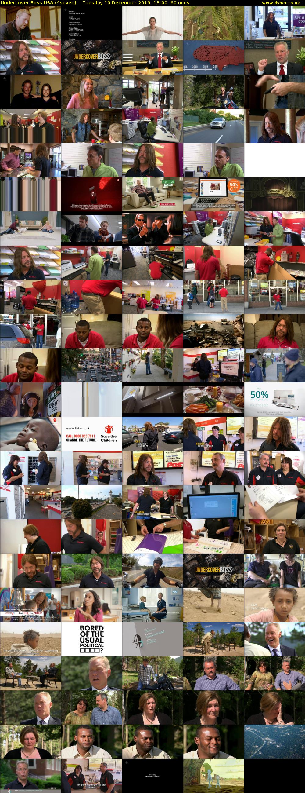 Undercover Boss USA (4seven) Tuesday 10 December 2019 13:00 - 14:00