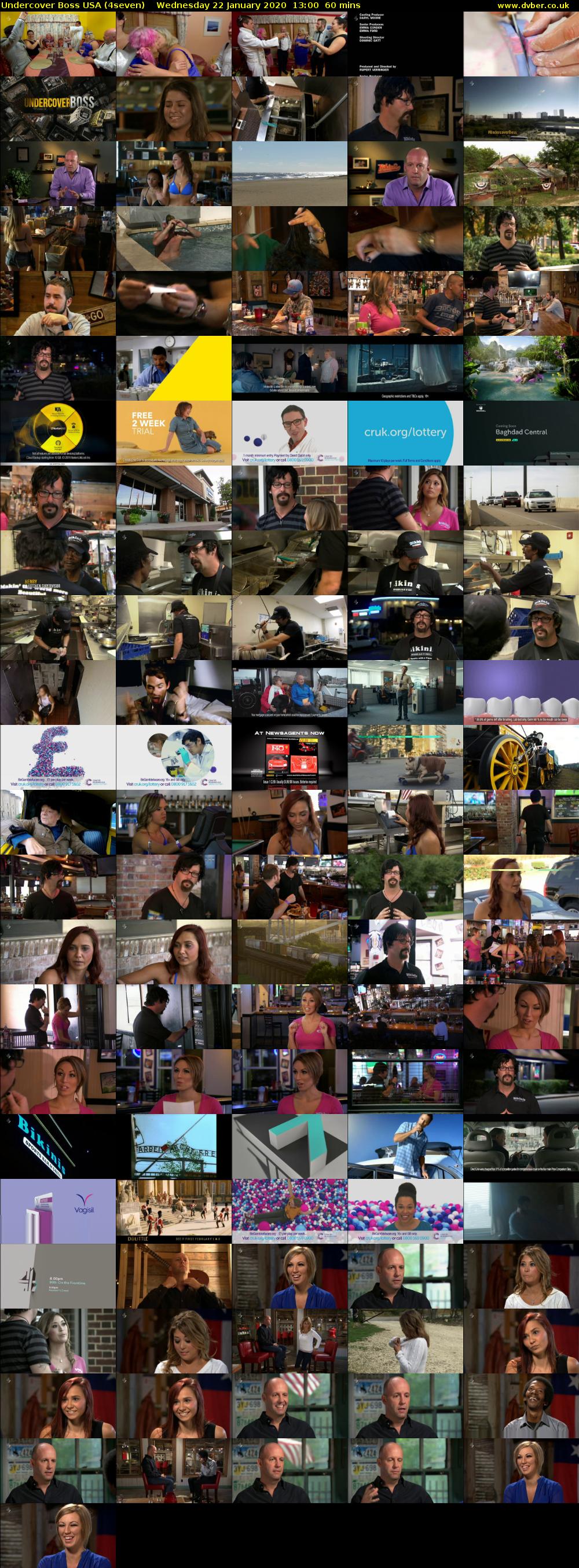 Undercover Boss USA (4seven) Wednesday 22 January 2020 13:00 - 14:00