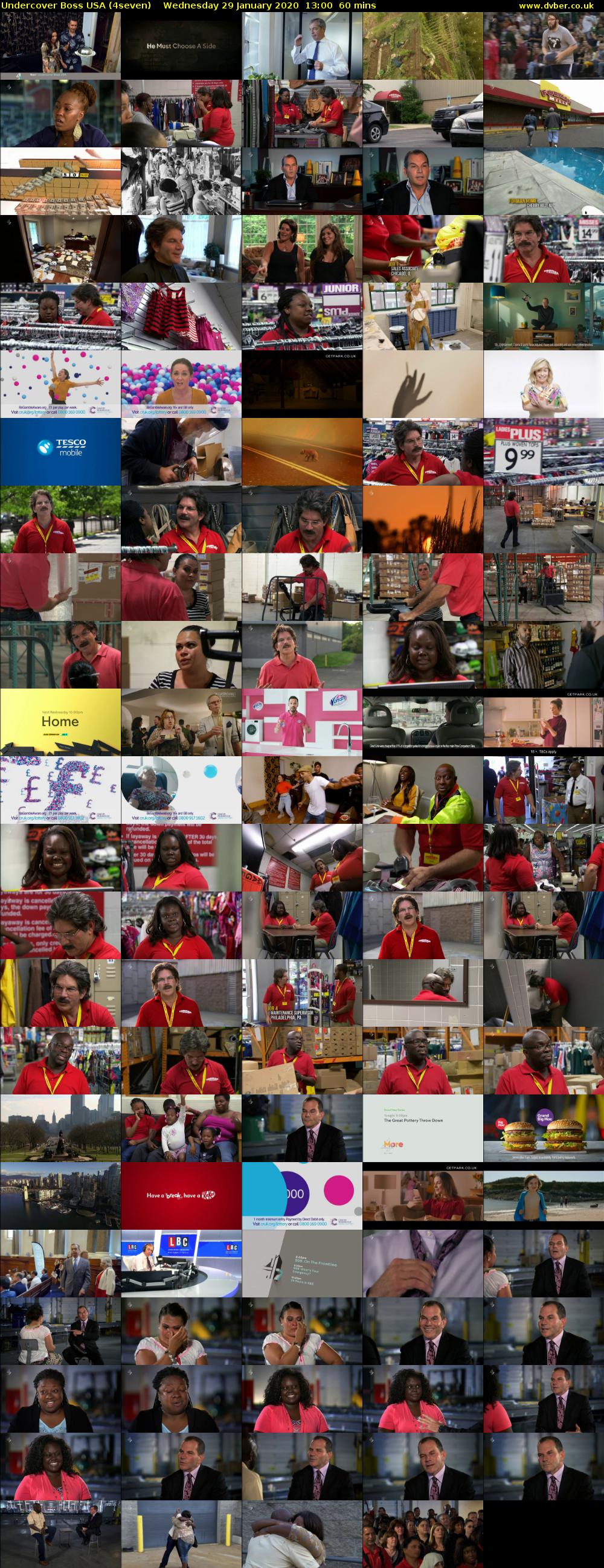 Undercover Boss USA (4seven) Wednesday 29 January 2020 13:00 - 14:00