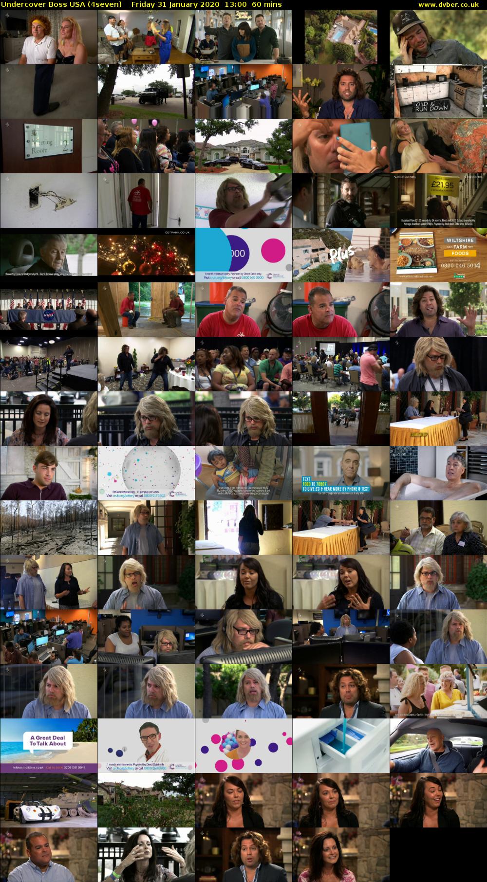 Undercover Boss USA (4seven) Friday 31 January 2020 13:00 - 14:00