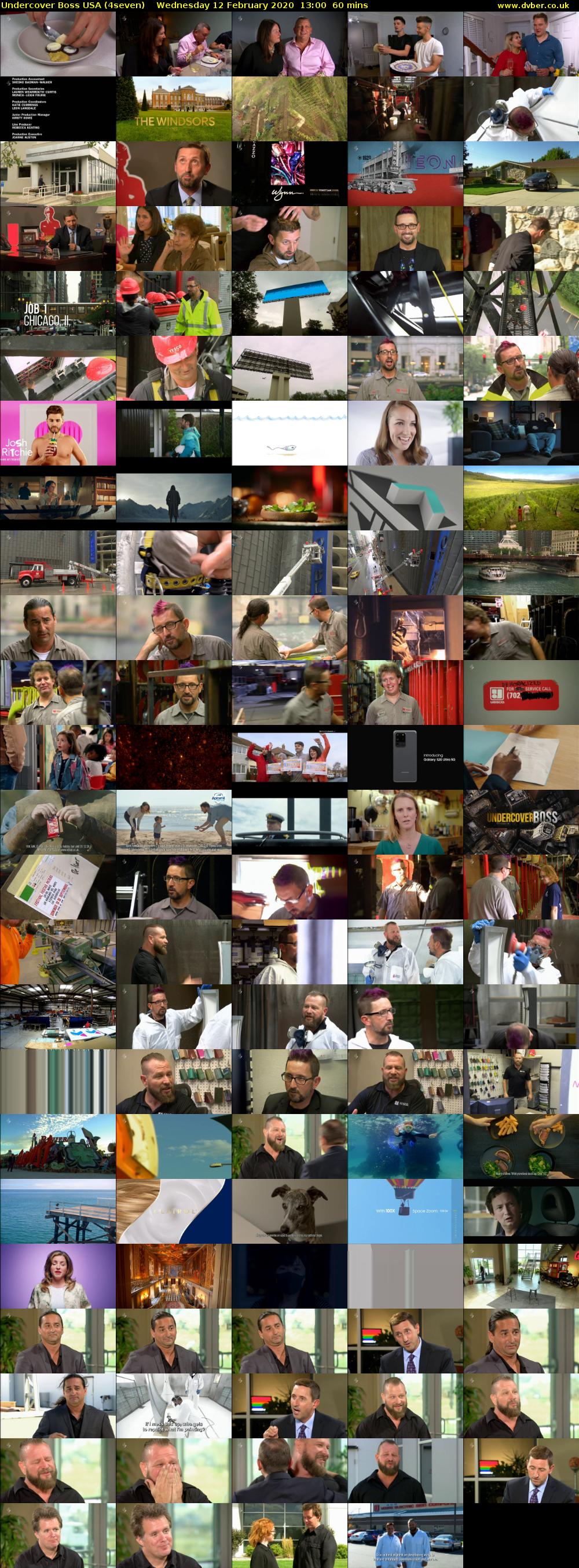 Undercover Boss USA (4seven) Wednesday 12 February 2020 13:00 - 14:00