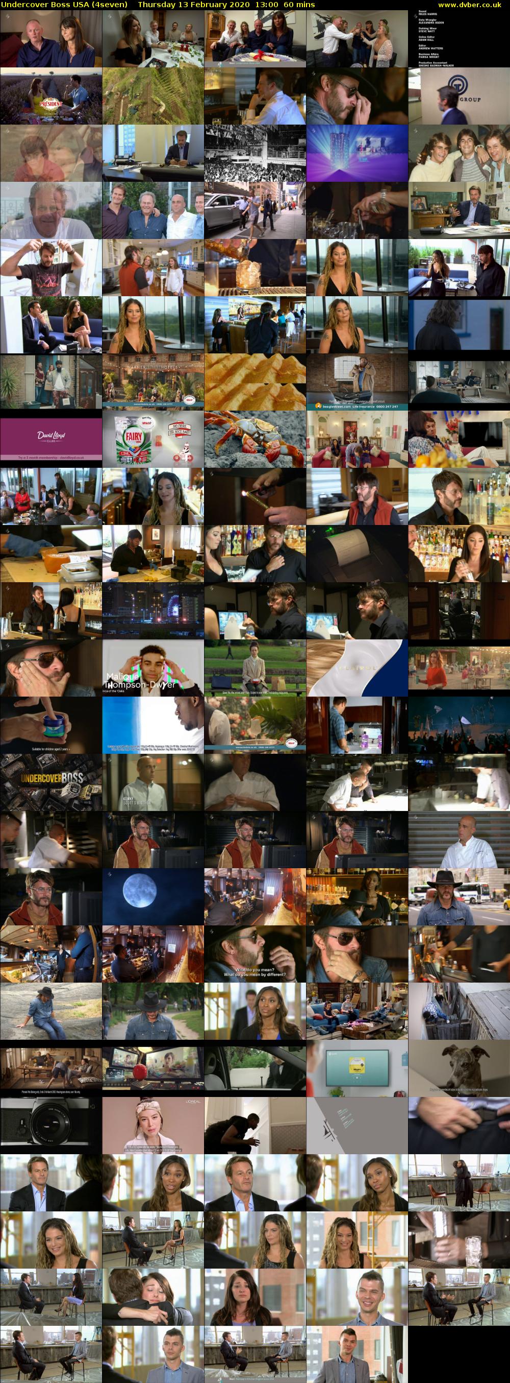 Undercover Boss USA (4seven) Thursday 13 February 2020 13:00 - 14:00