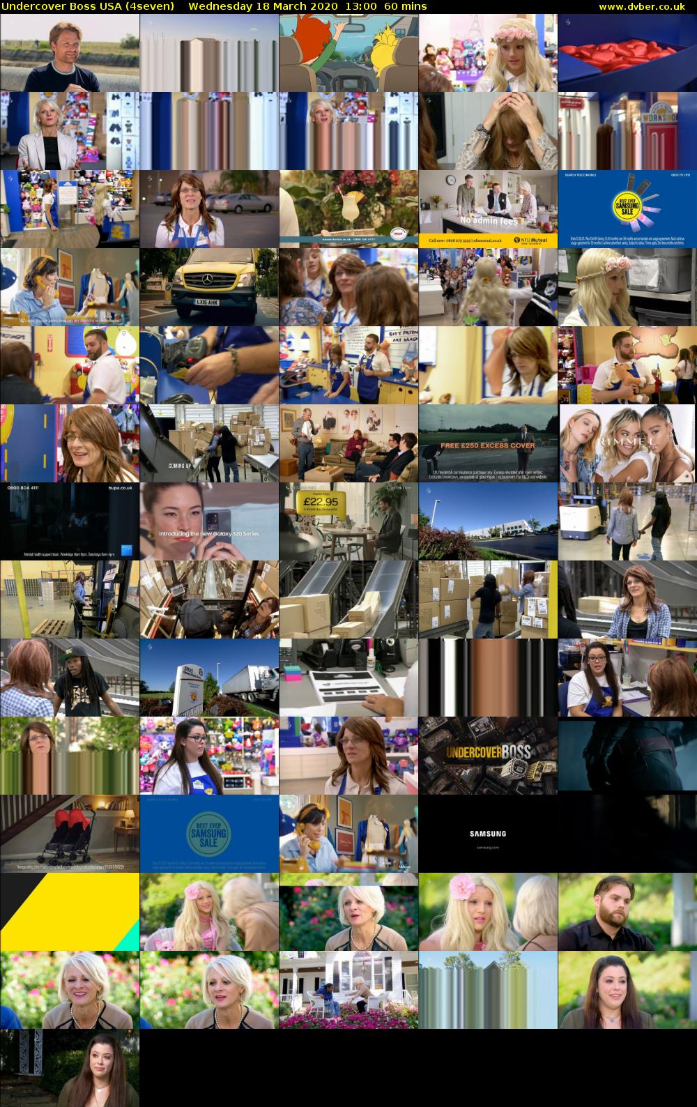 Undercover Boss USA (4seven) Wednesday 18 March 2020 13:00 - 14:00
