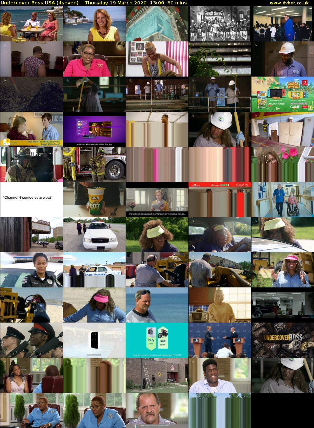 Undercover Boss USA (4seven) Thursday 19 March 2020 13:00 - 14:00