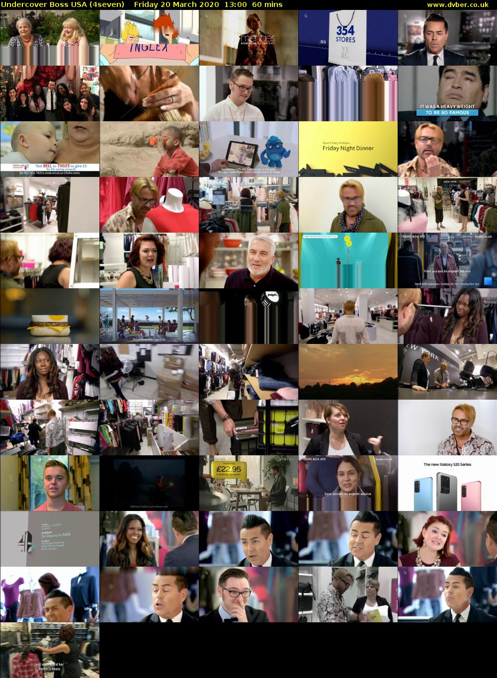 Undercover Boss USA (4seven) Friday 20 March 2020 13:00 - 14:00