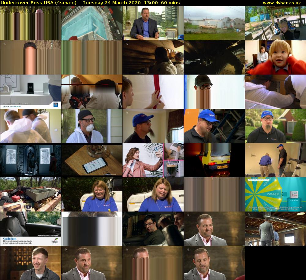 Undercover Boss USA (4seven) Tuesday 24 March 2020 13:00 - 14:00