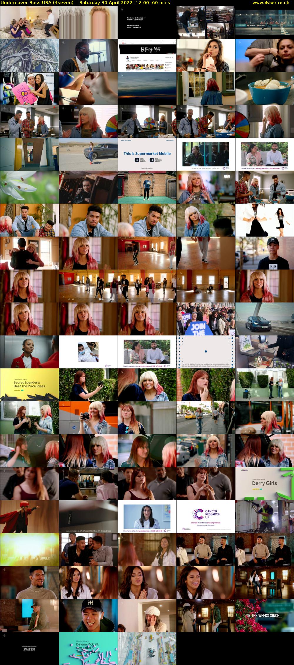 Undercover Boss USA (4seven) Saturday 30 April 2022 12:00 - 13:00