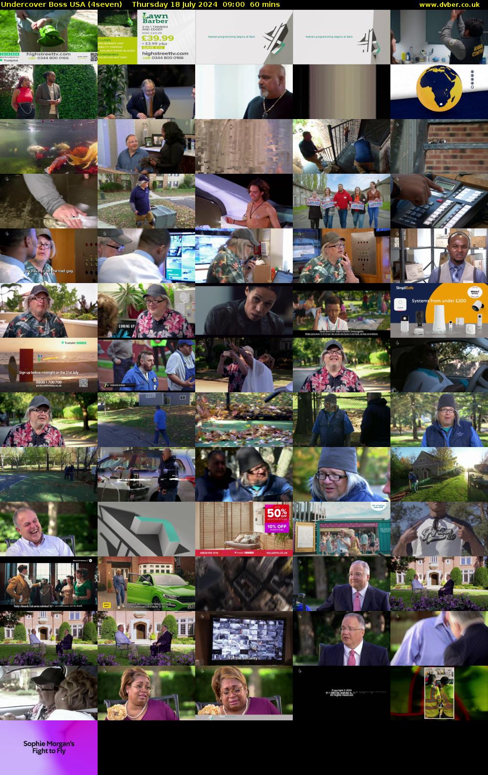 Undercover Boss USA (4seven) Thursday 18 July 2024 09:00 - 10:00