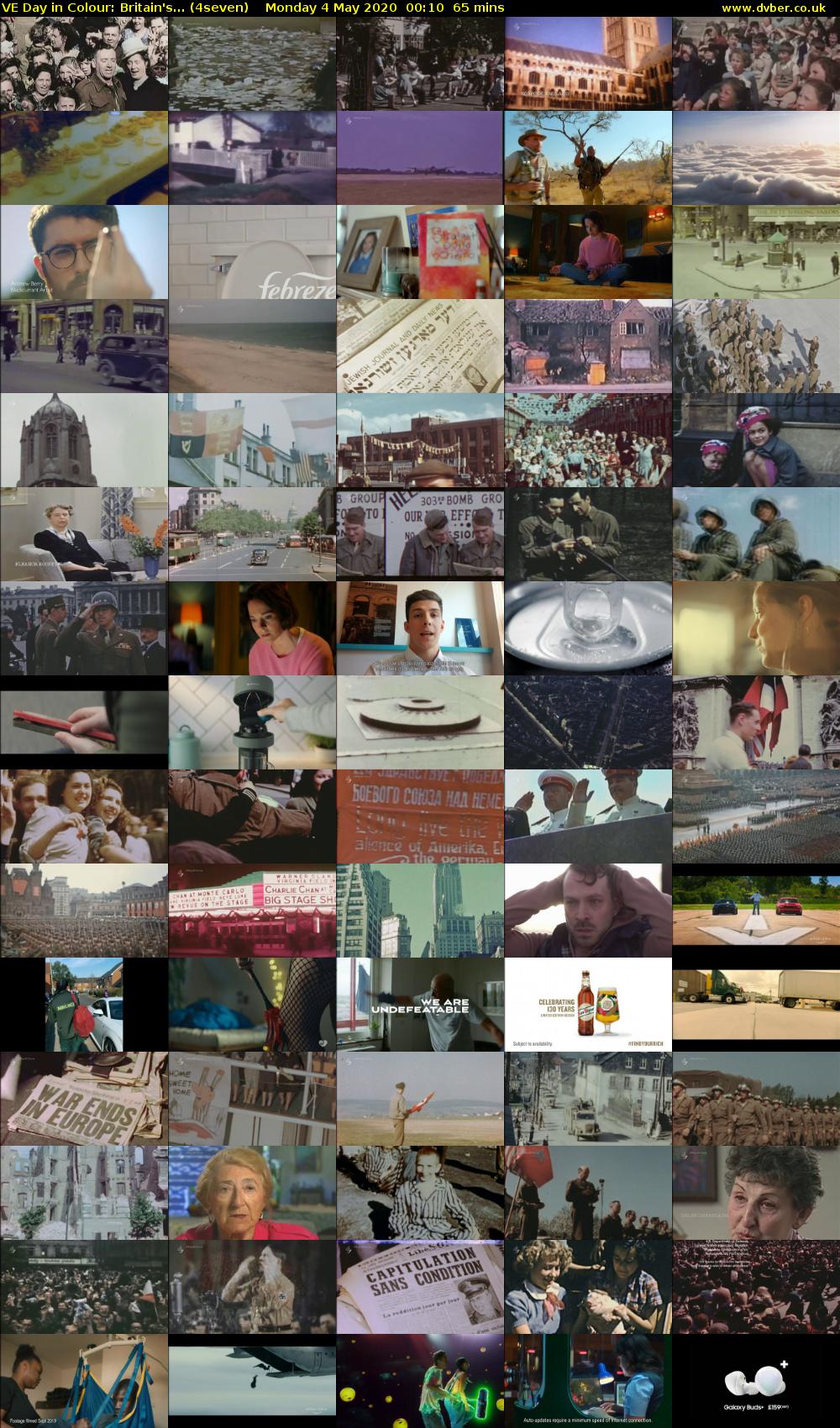 VE Day in Colour: Britain's... (4seven) Monday 4 May 2020 00:10 - 01:15