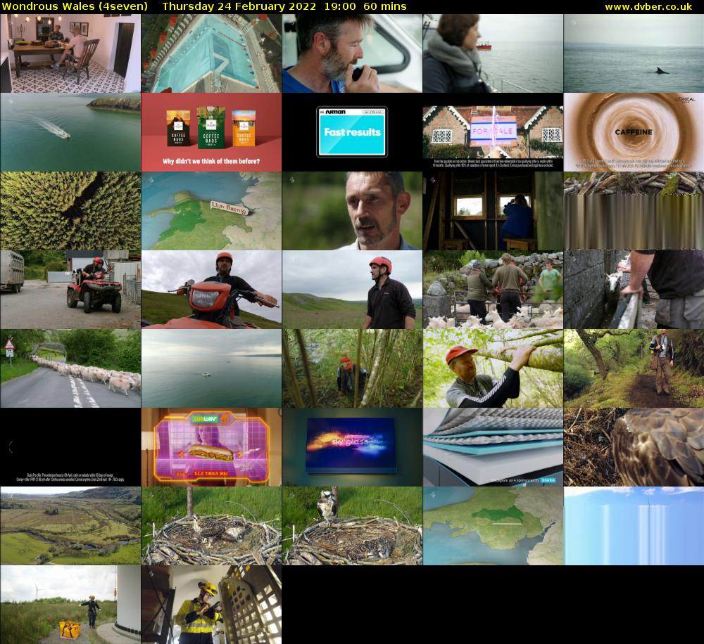 Wondrous Wales (4seven) Thursday 24 February 2022 19:00 - 20:00