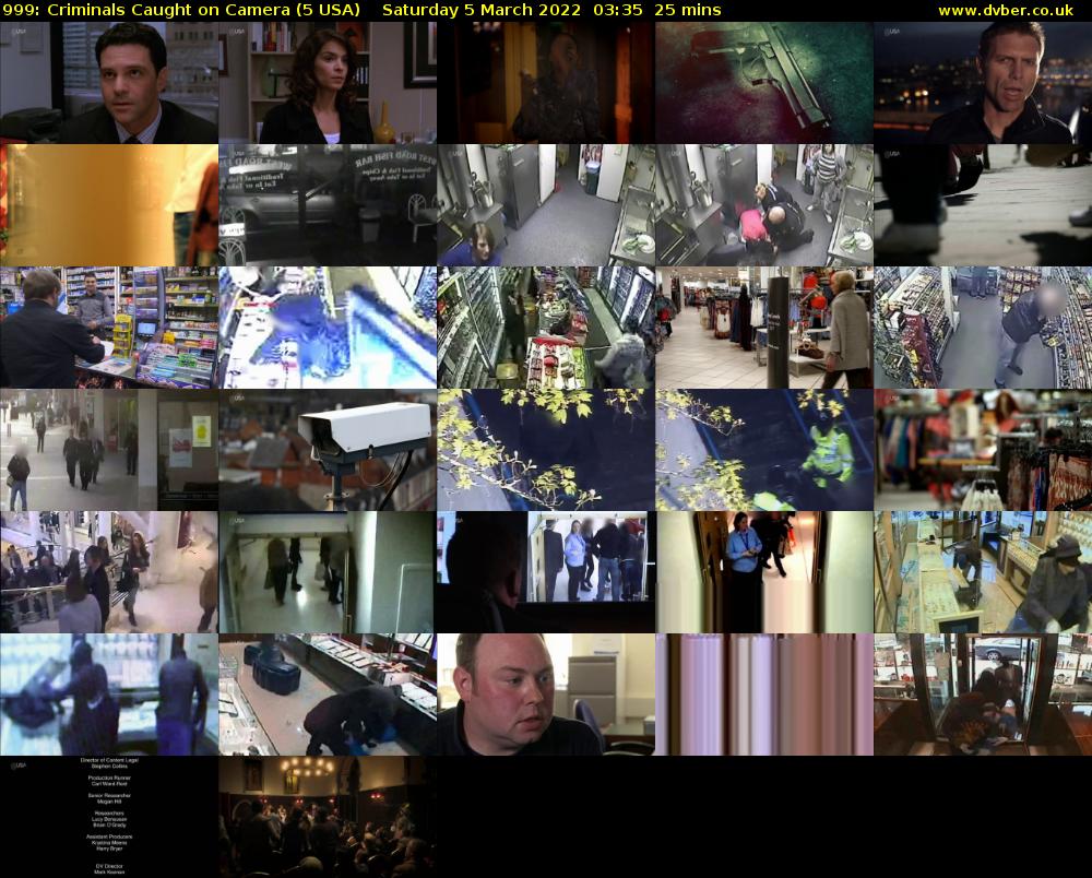 999: Criminals Caught On Camera (5 USA) Saturday 5 March 2022 03:35 - 04:00