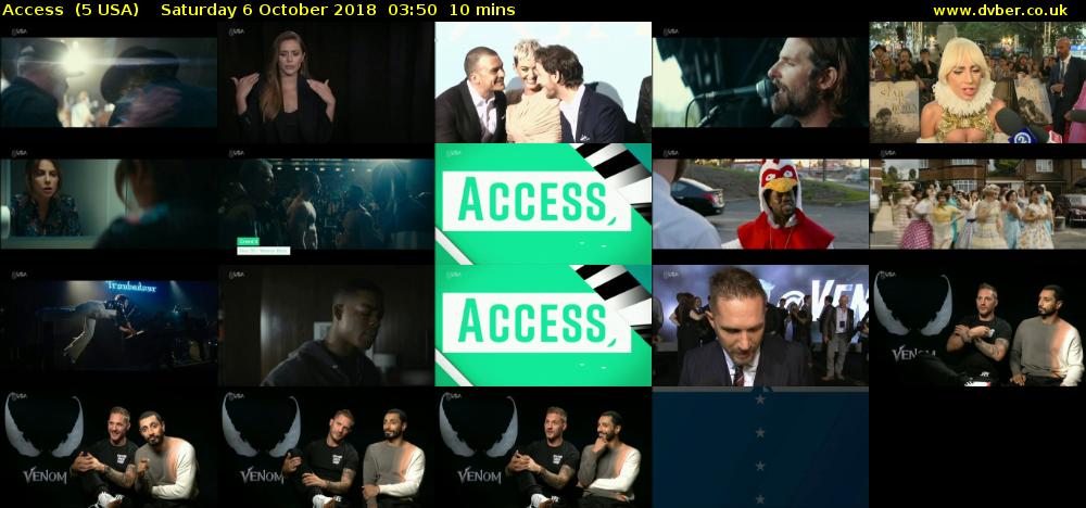 Access  (5 USA) Saturday 6 October 2018 03:50 - 04:00