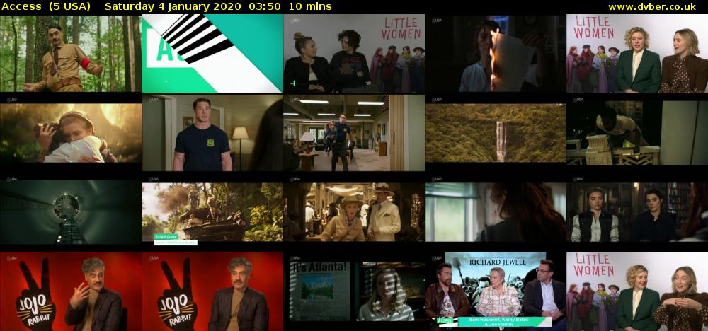 Access  (5 USA) Saturday 4 January 2020 03:50 - 04:00