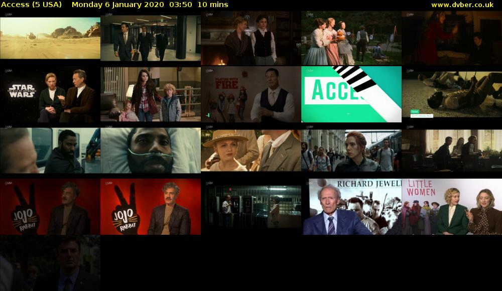 Access (5 USA) Monday 6 January 2020 03:50 - 04:00