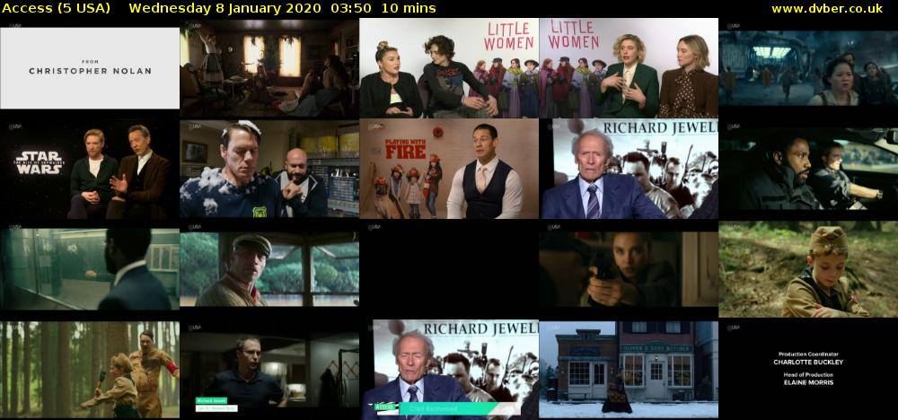 Access (5 USA) Wednesday 8 January 2020 03:50 - 04:00